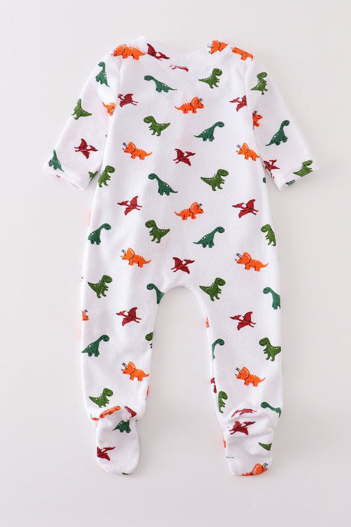 Dinosaur Print Baby Girl Sleepsuit