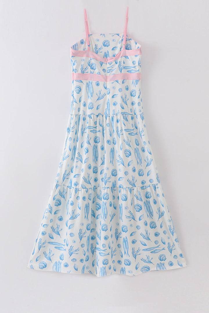 Marine Creature Print Dress Mom & Me