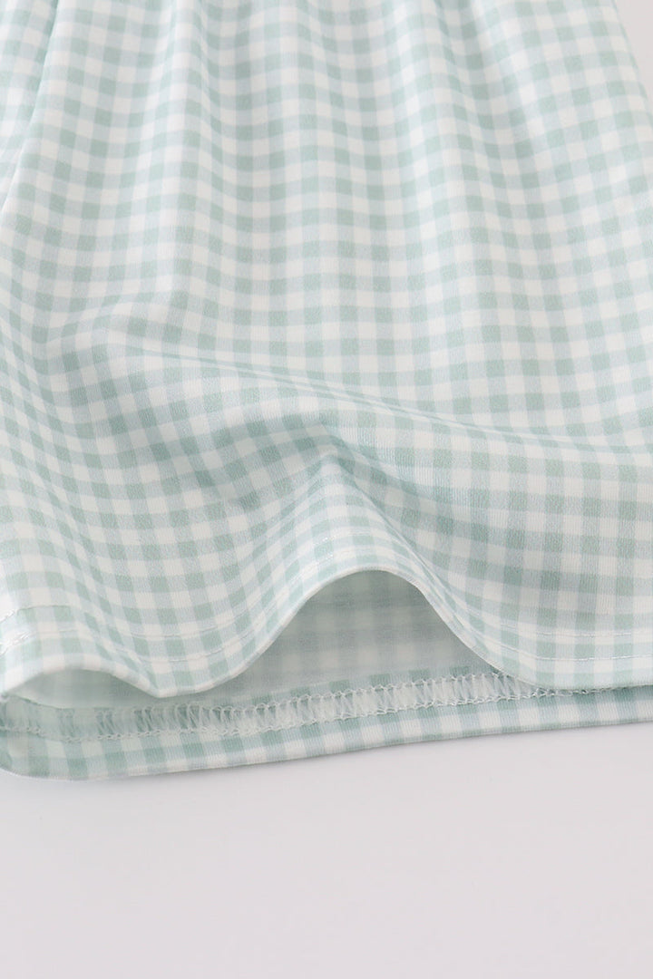 Green Gingham Boy Set