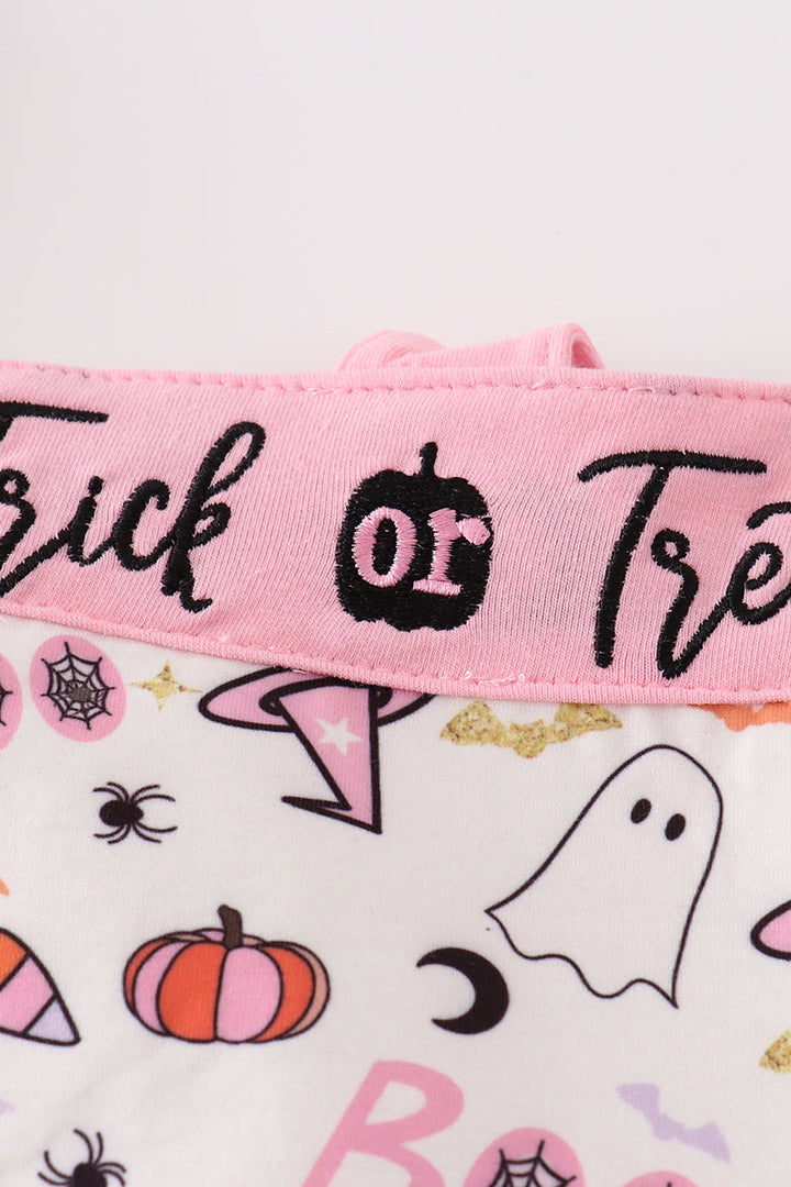 Pink Halloween Trick Or Treat Bag