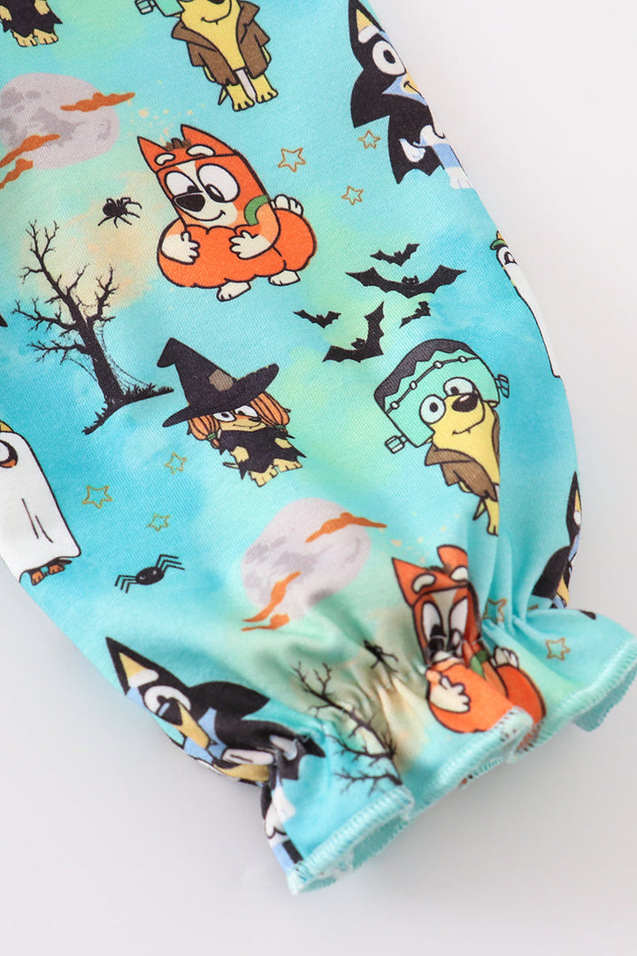 Halloween Character Print Girl Dress