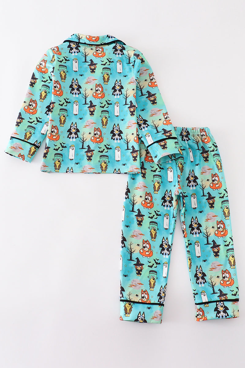 Halloween Character Print Boy Pajamas Set