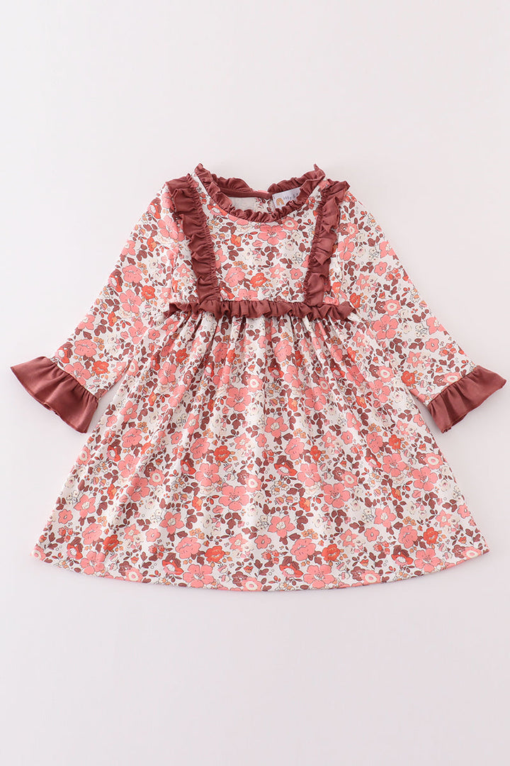 Fall Floral Print Mom&me Dress