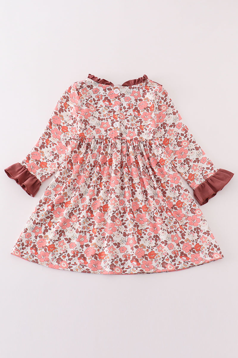 Fall Floral Print Mom&me Dress