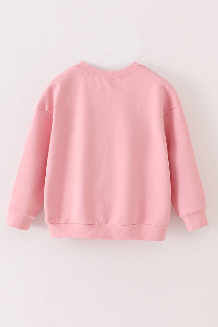 Pink Mini Embroidery Mom&me Sweatshirt