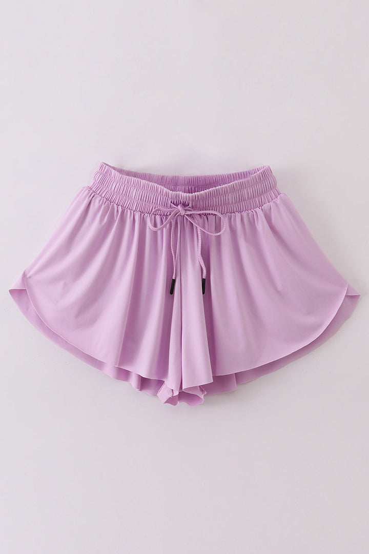 Purple Woman Sports Shorts