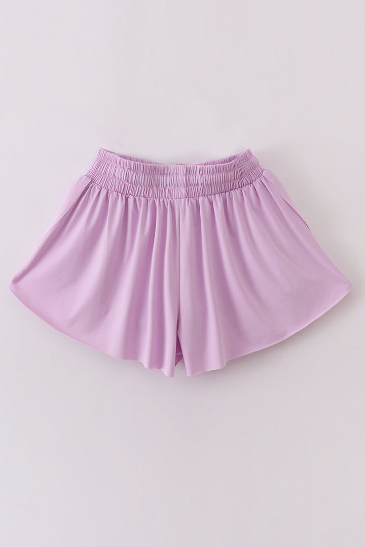 Purple Woman Sports Shorts