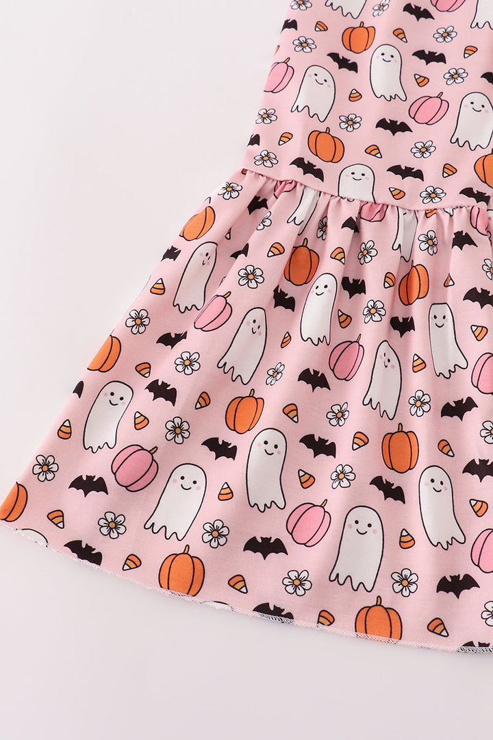 Orange Halloween Ghost Pumpkin Girl Set