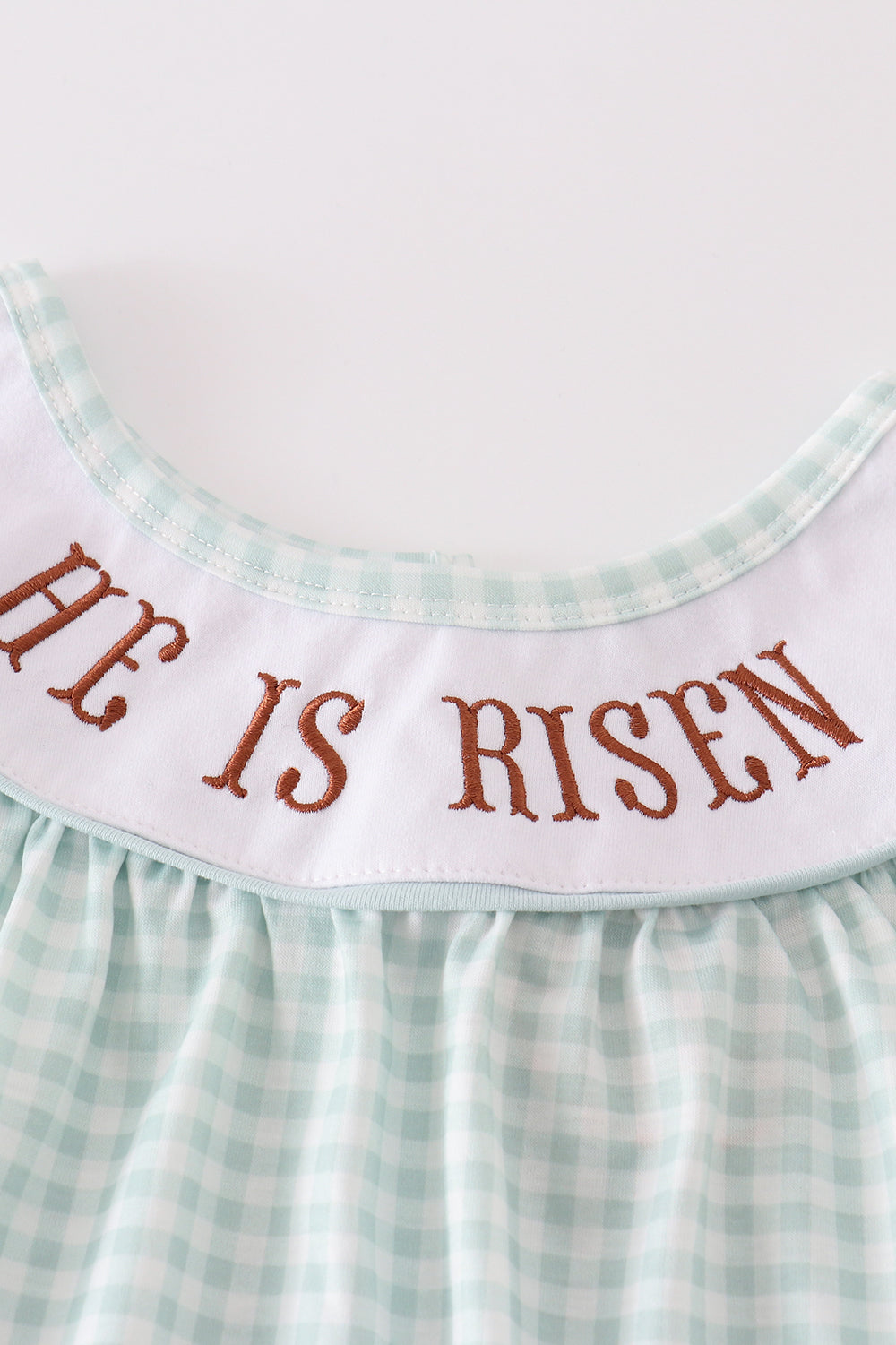 Easter He Is Risen Embroidery Girl Set