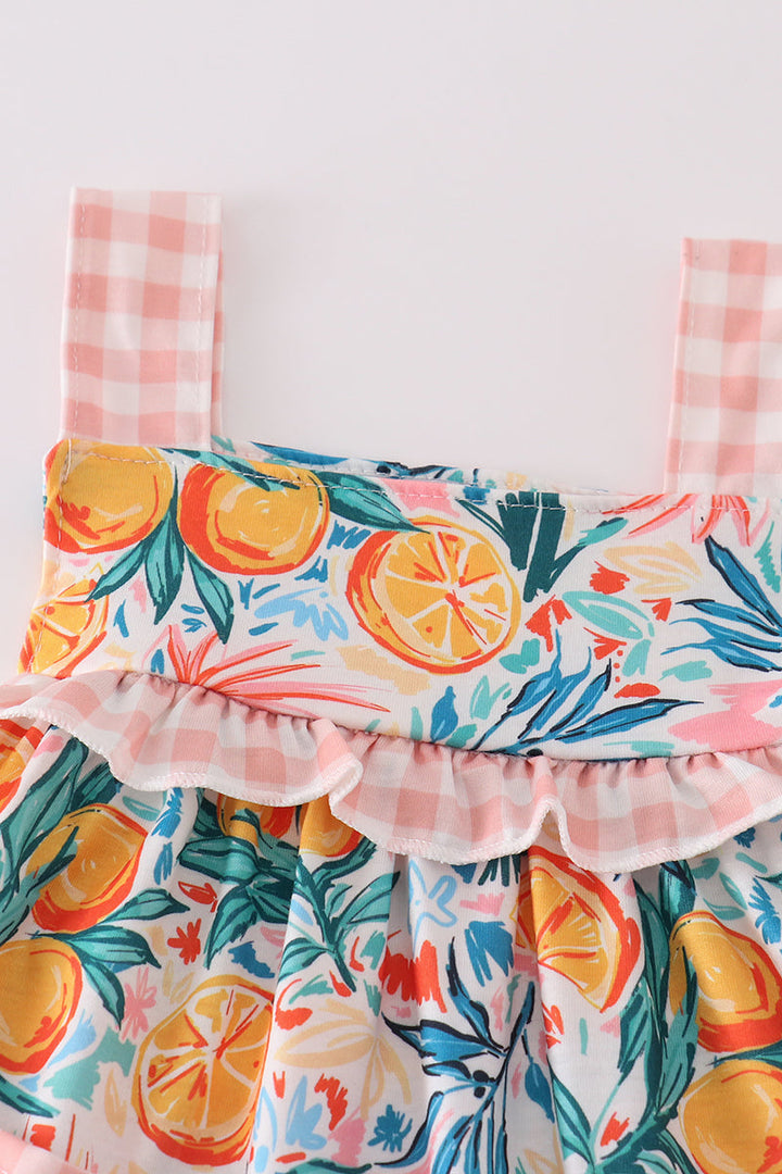 Citrus Bloom Print Girl Set