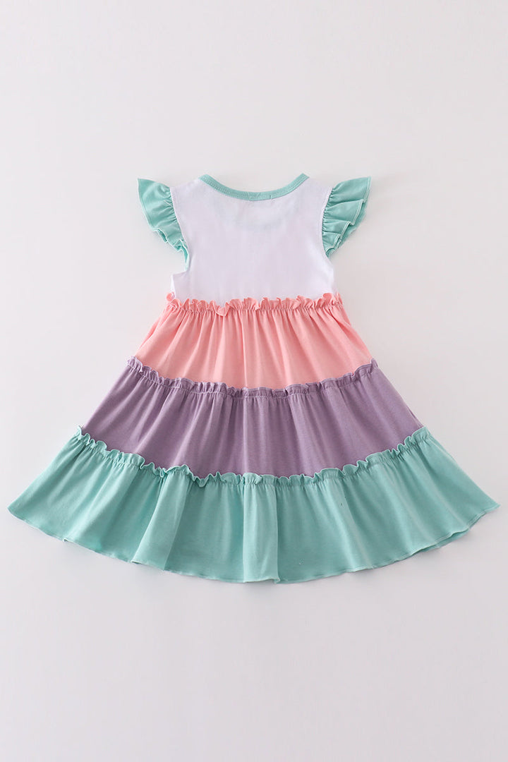 Multicolored Tiered Girl Dress