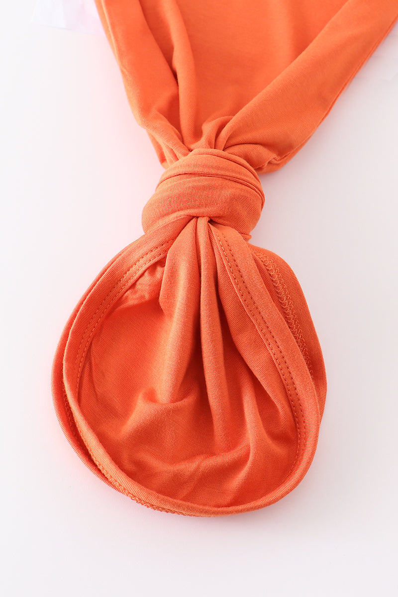 Orange Bamboo Ruffle 2pc Baby Gown