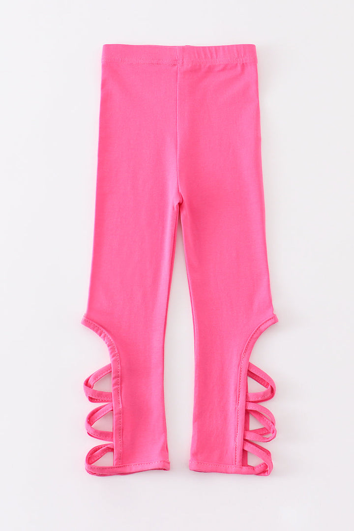 Barbie Pink Hollow Out Legging