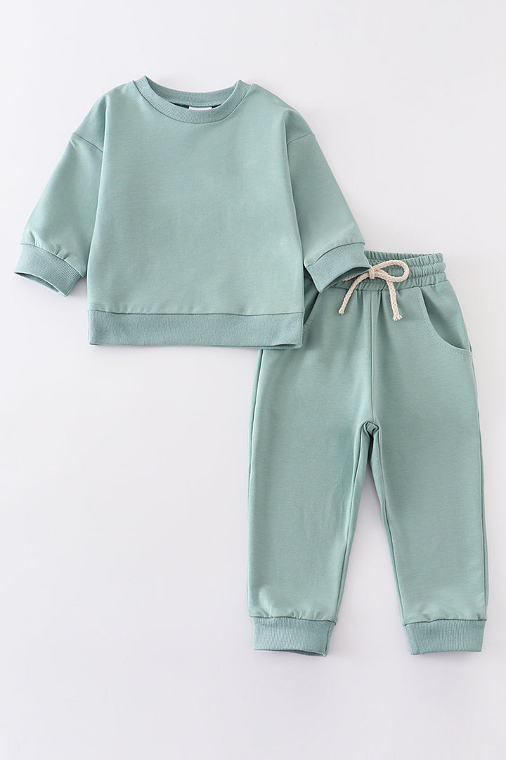 Teal Sweatshirt & Pants Set