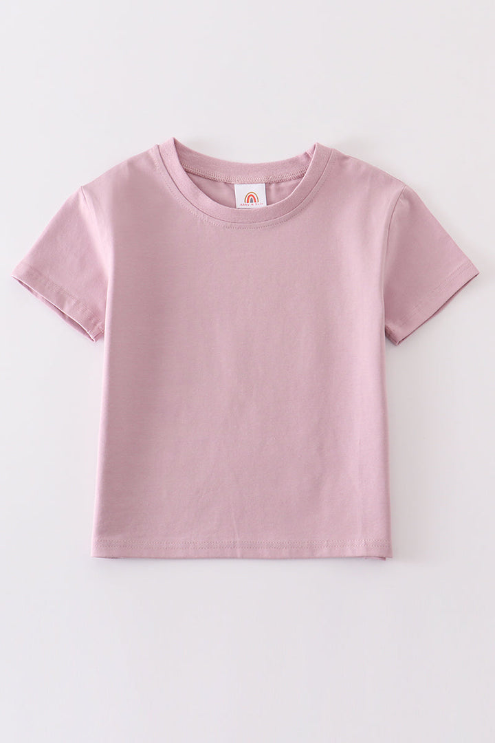 Purple Blank Basic T-shirt Adult Kids And Baby Bubble