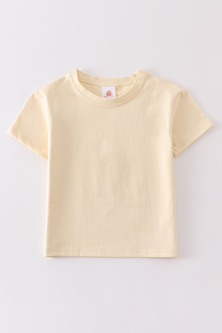 Beige Blank Basic T-shirt Adult Kids And Baby Bubble