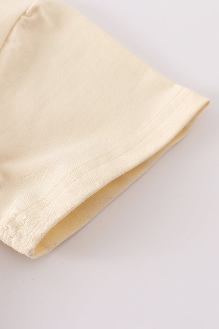 Beige Blank Basic T-shirt Adult Kids And Baby Bubble