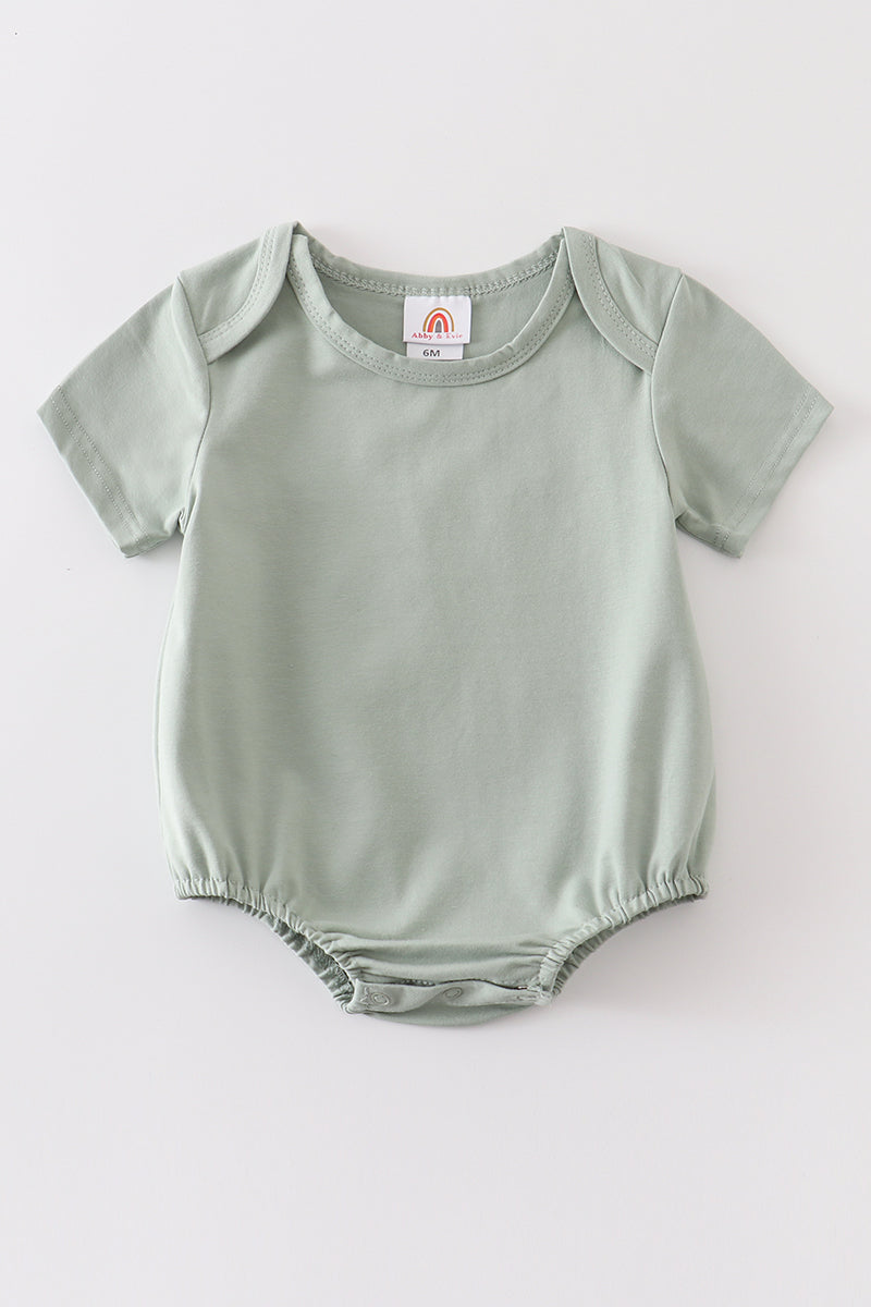 Sage Blank Basic T-shirt Adult Kids And Baby Bubble