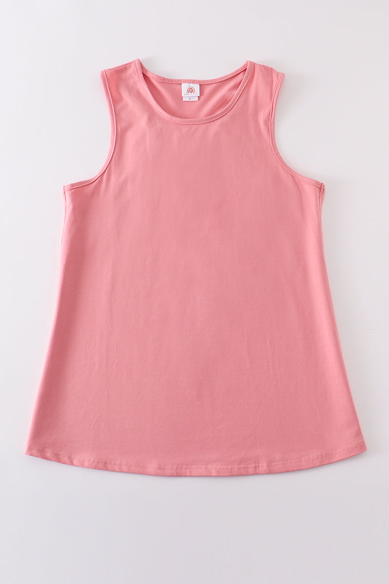 Mauve Blank Basic Kids Teens Adult Tank Top