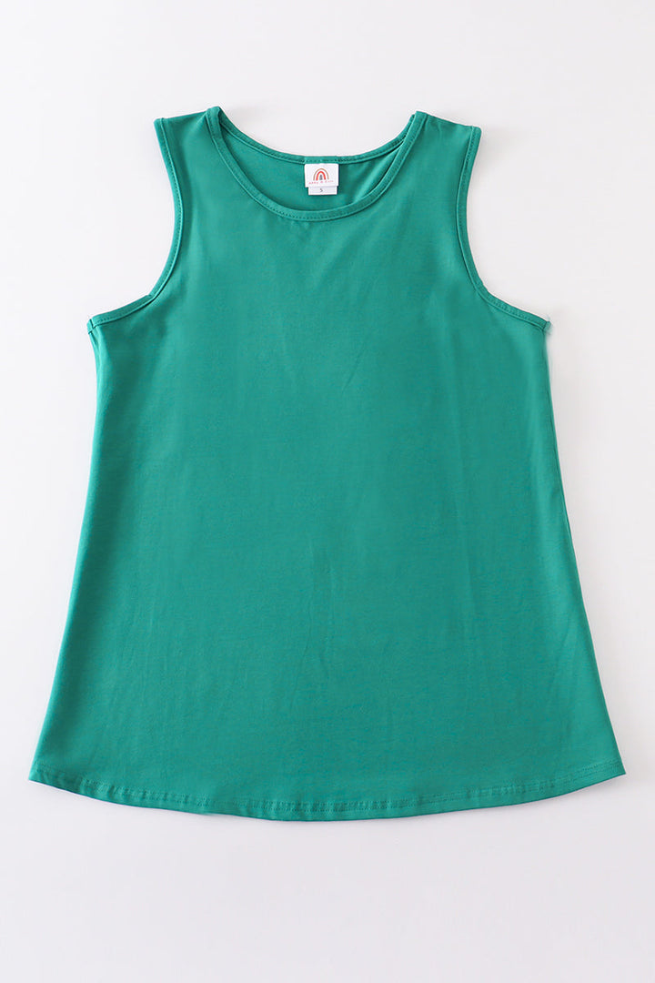 Teal Blank Basic Kids Teens Adult Tank Top