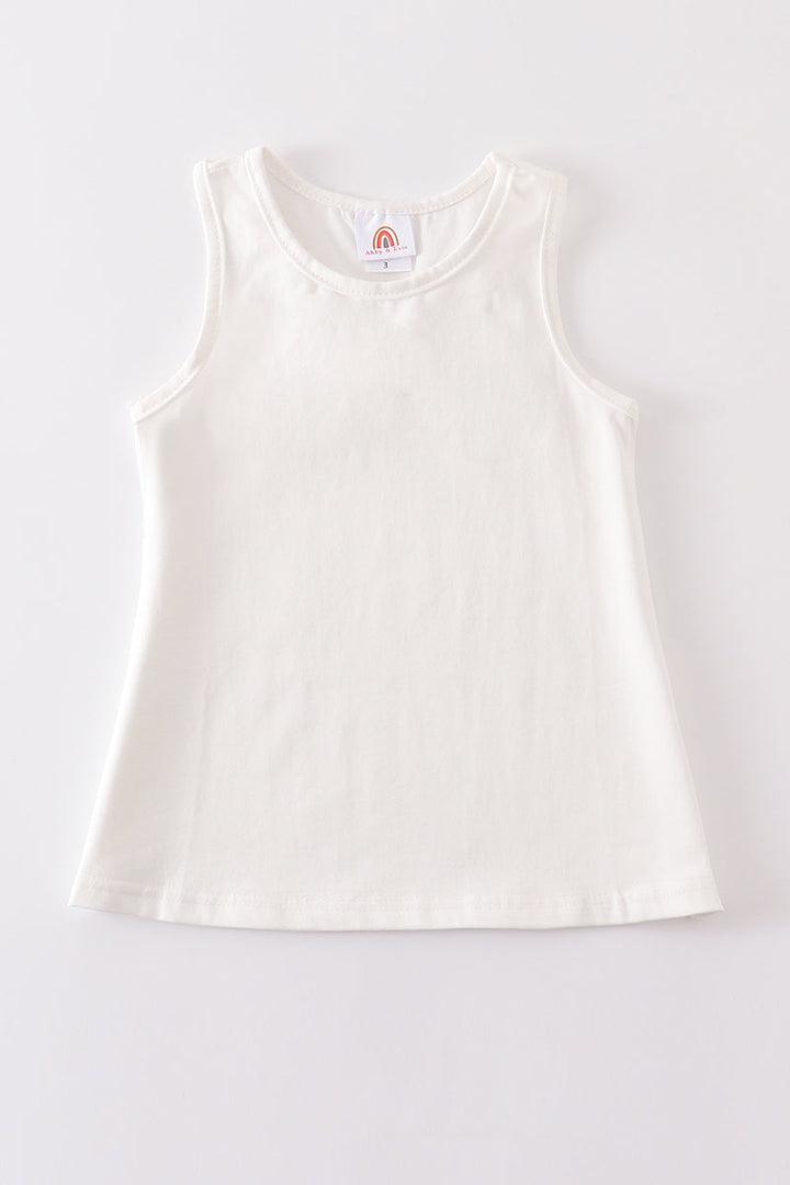 White Blank Basic Kids Teens Adult Tank Top