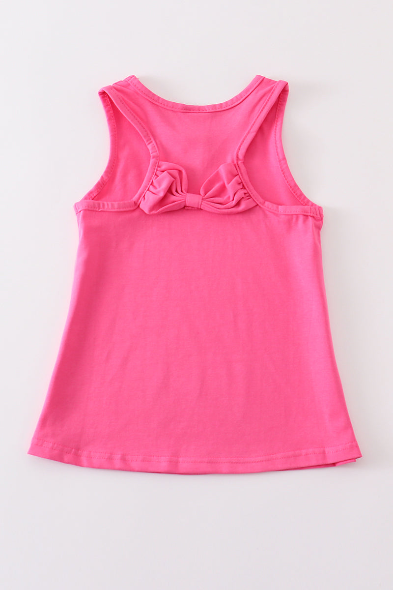 Hot Pink Blank Basic Kids Teens Adult Tank Top