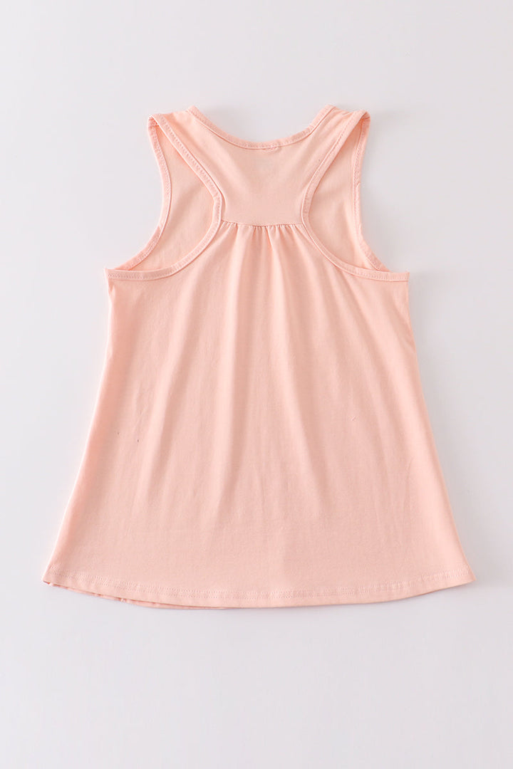 Peach Blank Basic Kids Teens Adult Tank Top