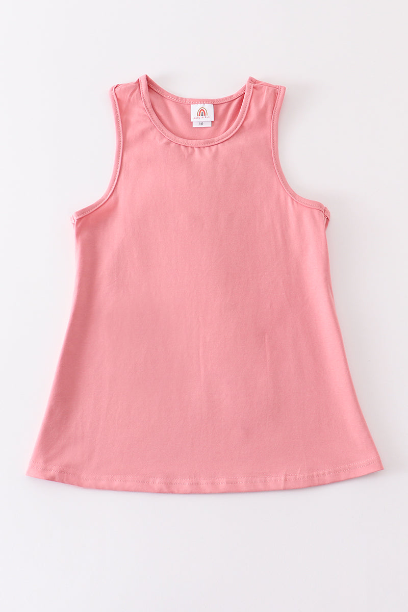 Mauve Blank Basic Kids Teens Adult Tank Top