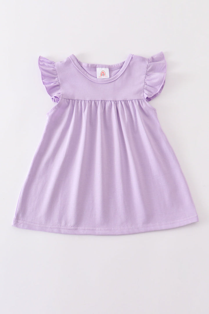 Purple Basic Ruffle Top