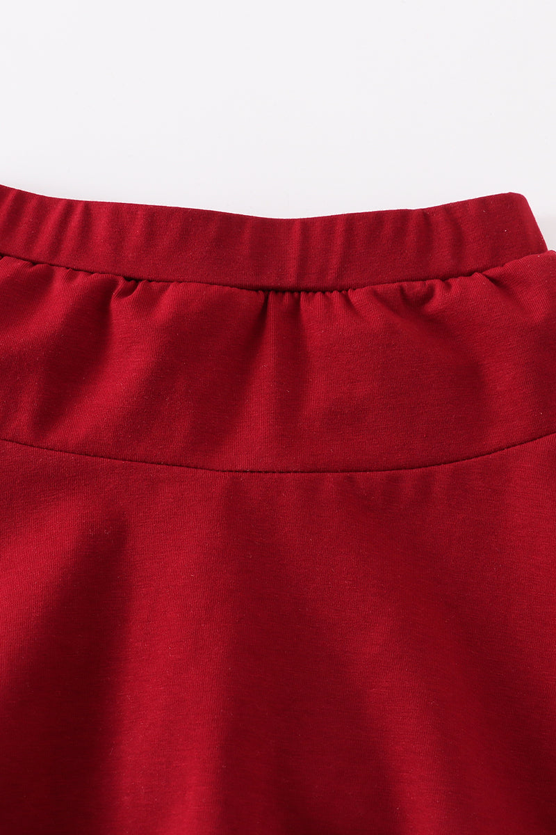 Maroon Basic Skort