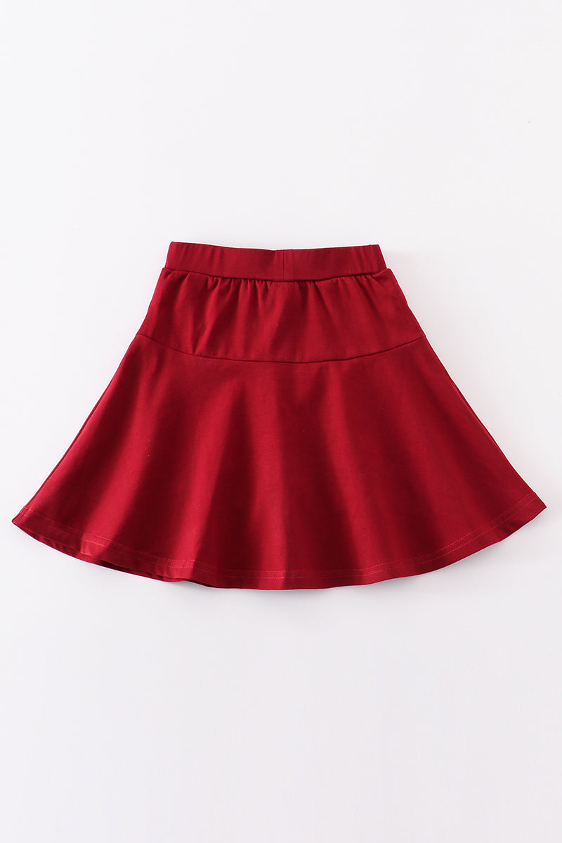 Maroon Basic Skort