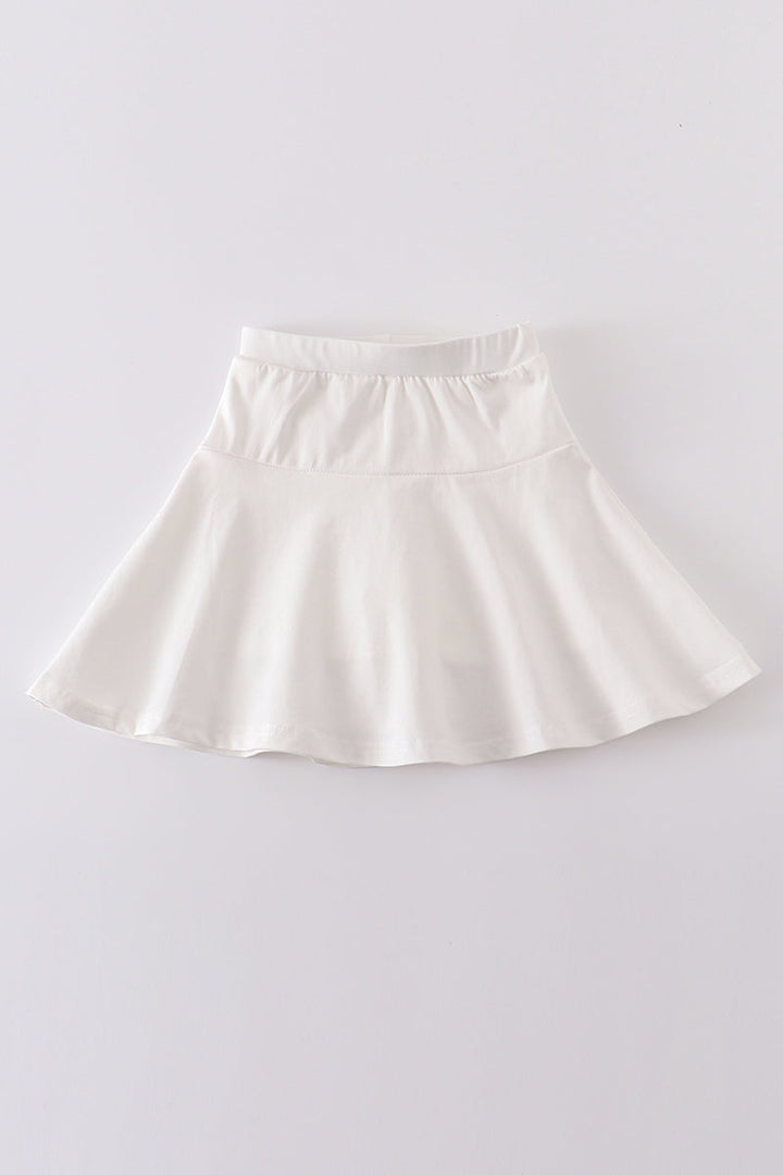 Cream Basic Skort