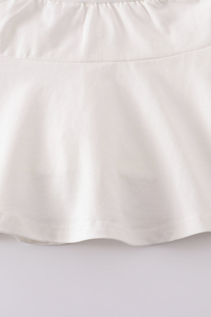 Cream Basic Skort