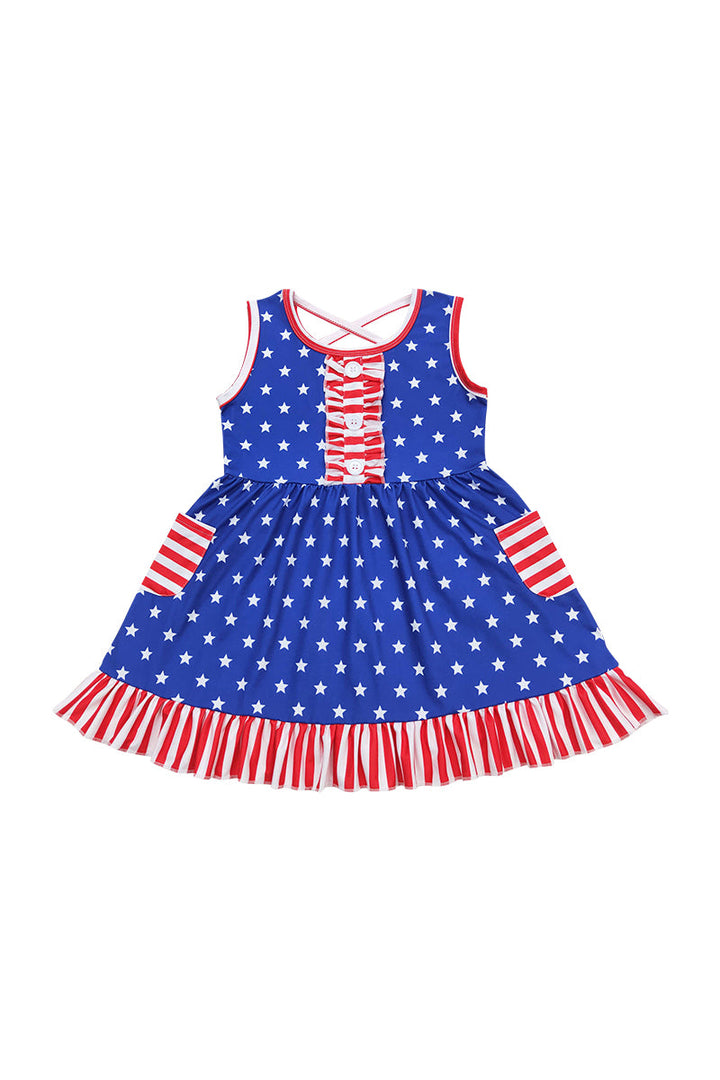 Patriotic Star Print Dress