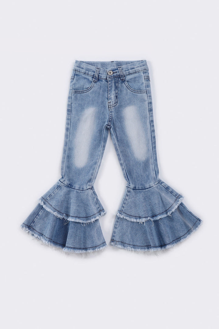 Blue Double Layered Denim Jeans