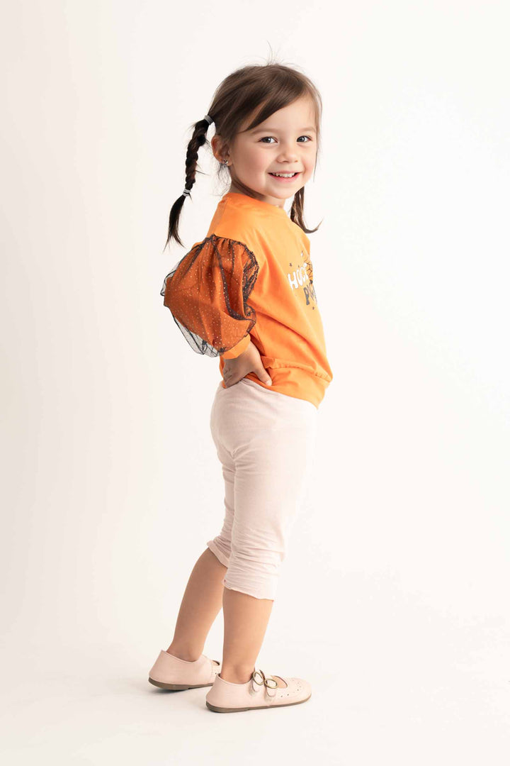 Orange "hocus Pocus" Girl Top