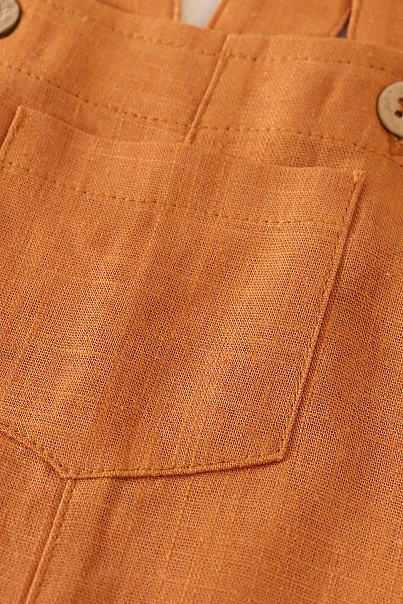 Caramel Linen  Boy Pocket Jonjon