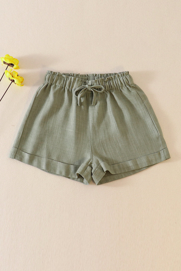 Sage Linen Girl Shorts