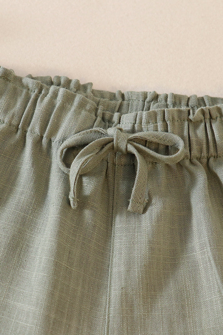 Sage Linen Girl Shorts