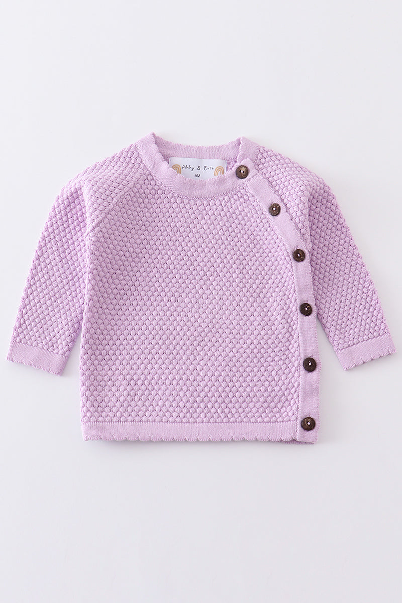 Lilac Buttons Sweater-baby