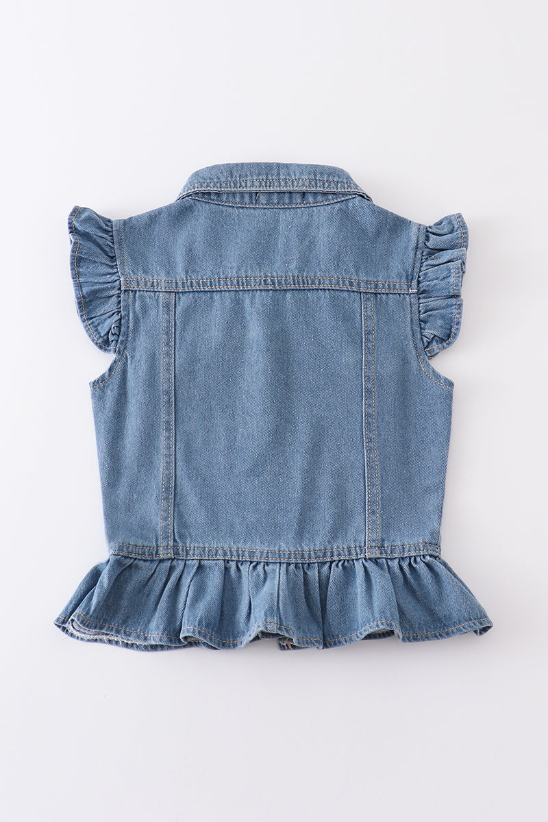 Blue Denim Girl Vest