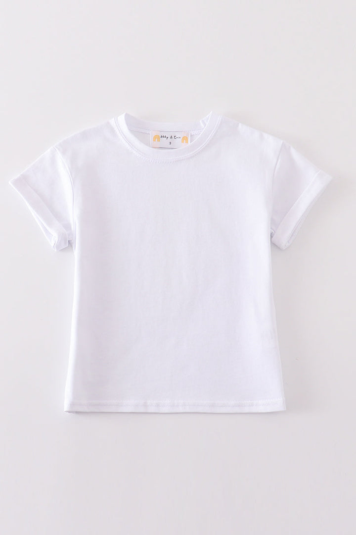 Premium Ivory Basic T-shirt Kids And Adult