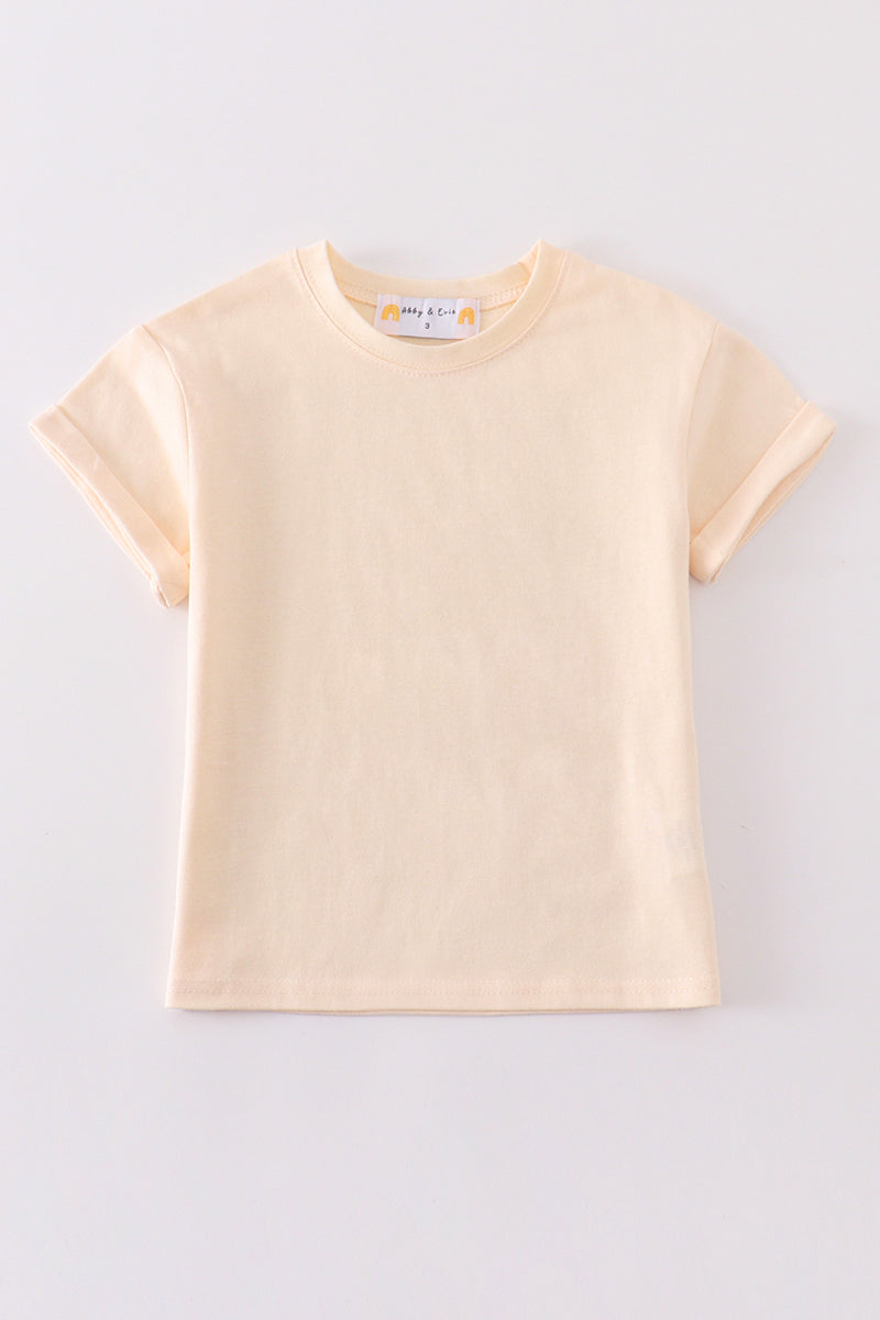 Premium Cream Basic T-shirt