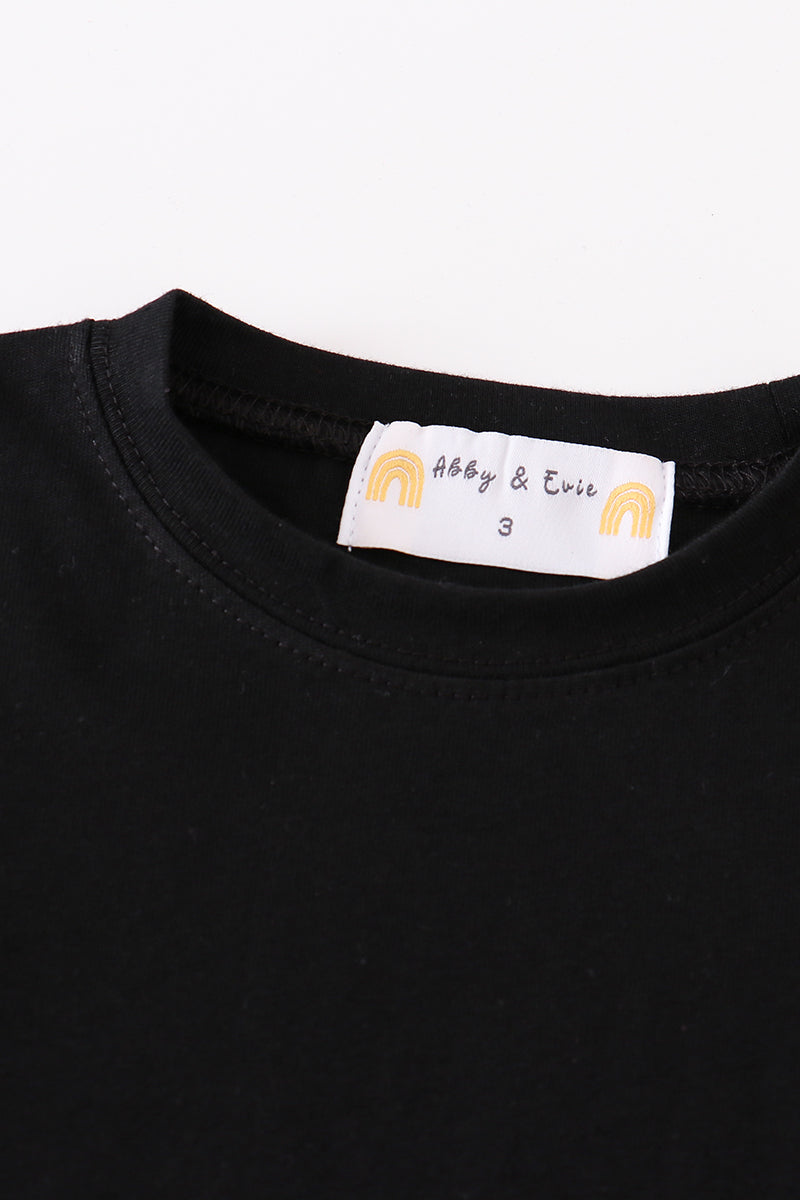 Premium Black Basic T-shirt Kids And Adult