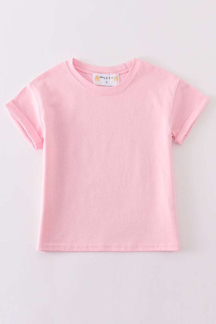 Premium Blush Basic T-shirt Kids And Adult