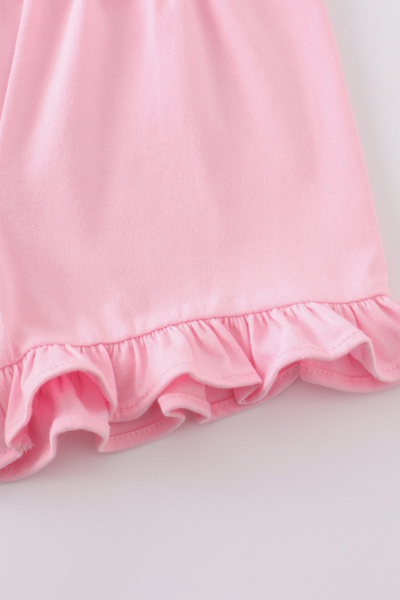 Premium Blush Basic Ruffle Shorts