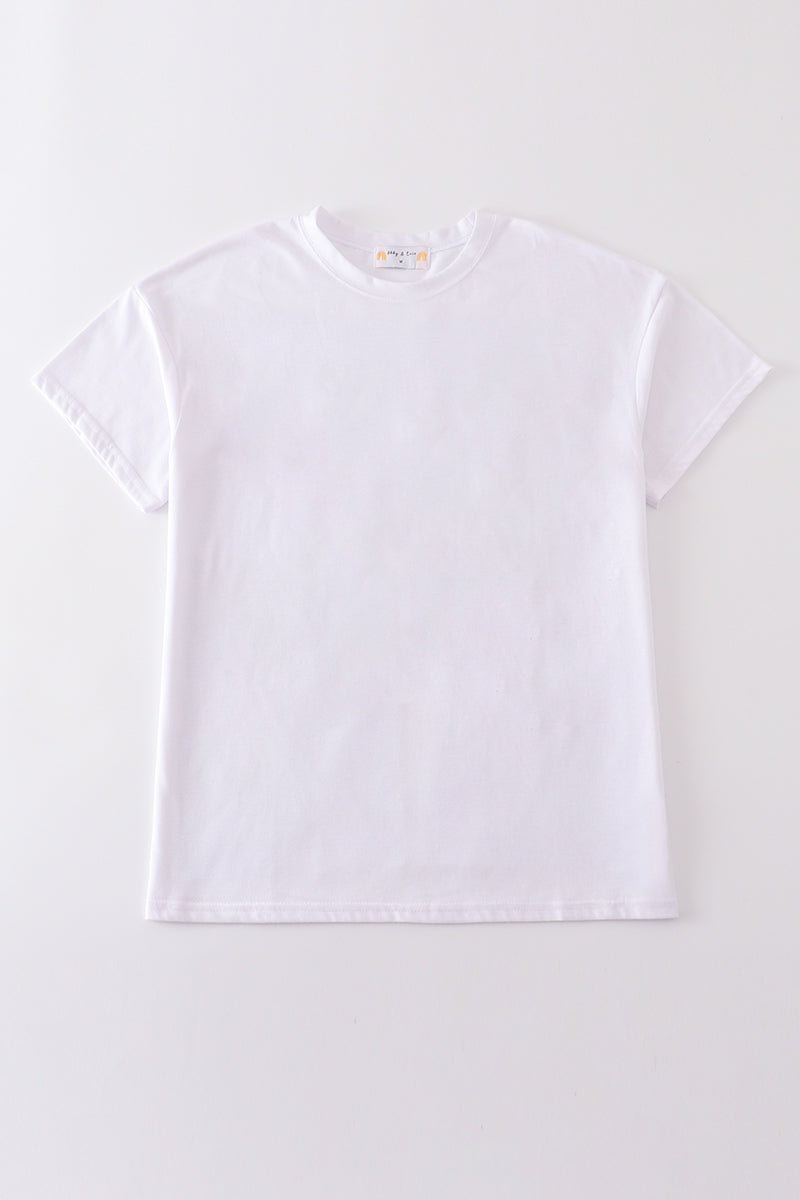 Premium Ivory Basic T-shirt Kids And Adult