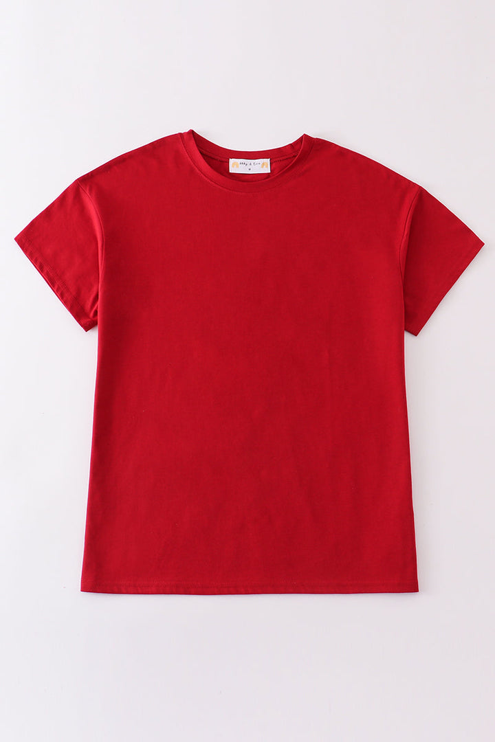 Premium Maroon Basic T-shirt Kids And Adult