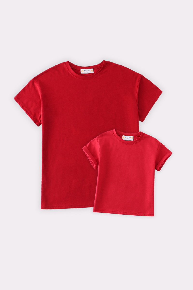 Premium Maroon Basic T-shirt Kids And Adult