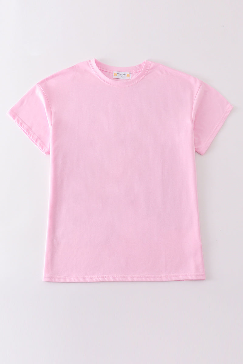 Premium Blush Basic T-shirt Kids And Adult